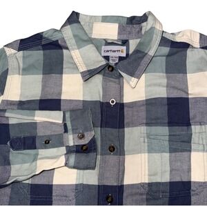 Carhartt Men's Flannel Long Sleeve Button Up Shirt Plaid XXL